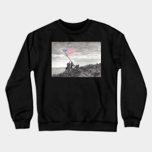 Raising the Flag at Iwo Jima Crewneck Sweatshirt